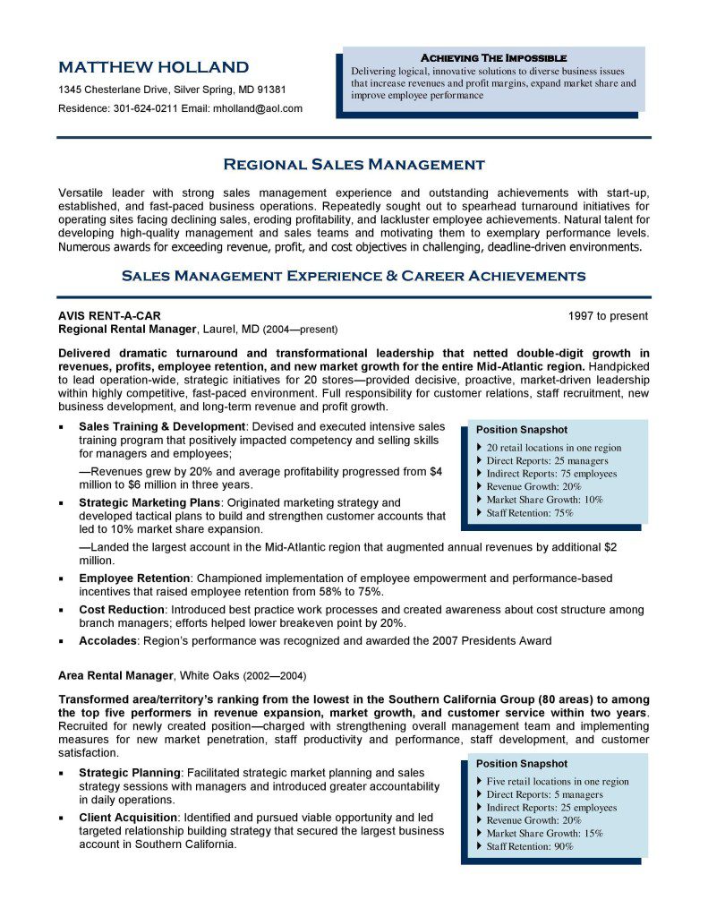Executive Resume Samples Senior Executive Resume